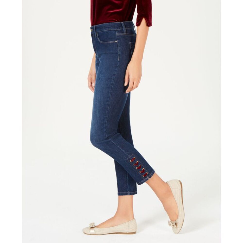 Charter Club Lace Up Hem Jeans